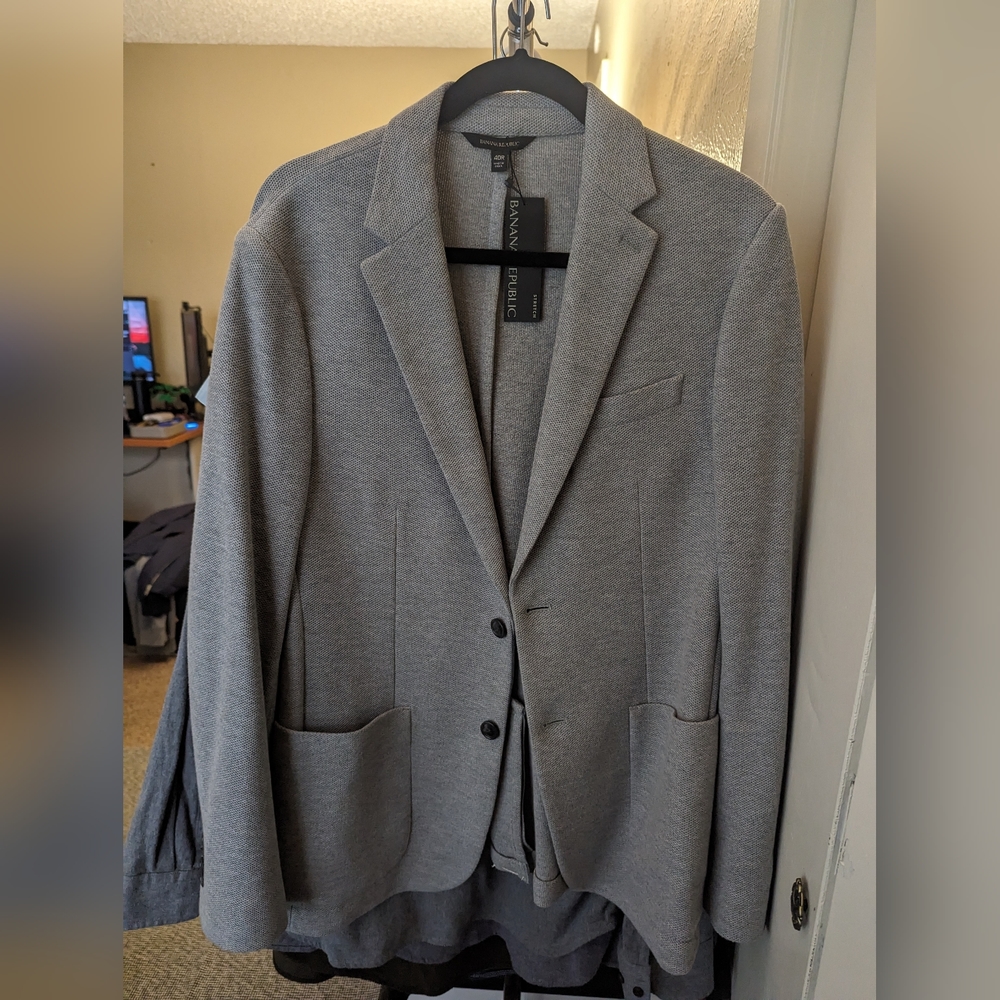 Banana Republic stretch cotton blazer medium